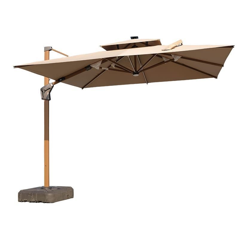 LBM Outdoor Patio Cantilever Umbrella - Khaki