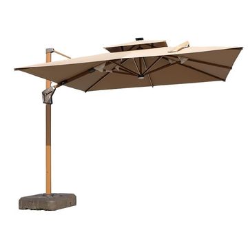 LBM Outdoor Patio Cantilever Umbrella - Khaki