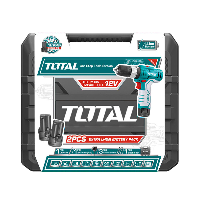 Total Tools Cordless Drill Set 12V Lithium-Ion