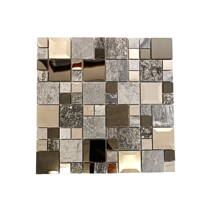 Mosaic Glass & Metal - Venus - 300x300 (per sheet) | LEROY MERLIN South ...