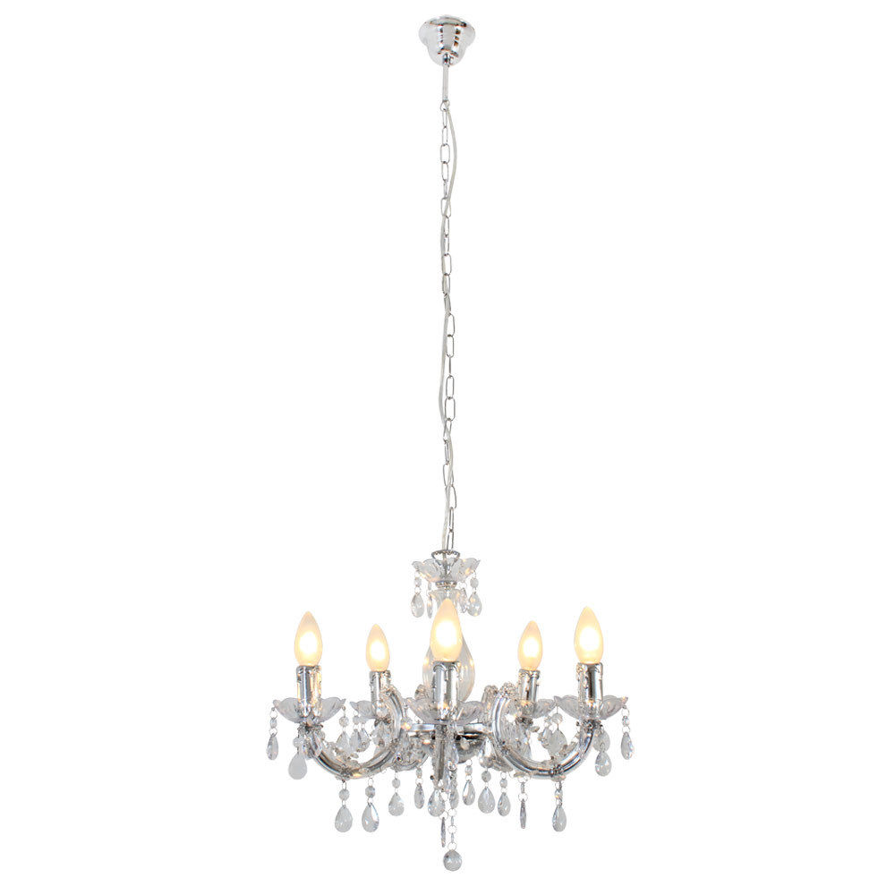 Odile - Acrylic - 5 Lights - Chandelier - 440mm - Clear