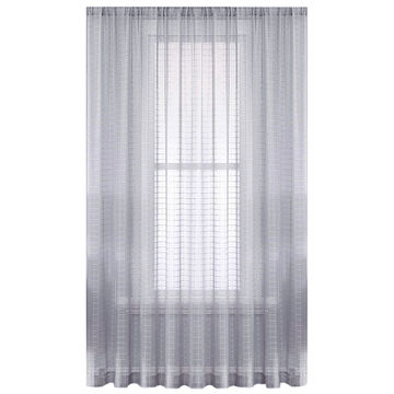 Matoc Readymade Curtain -Block Sheer -Grey -Taped -230cm W x 230cm H
