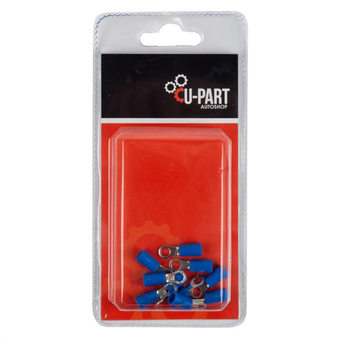 U-Part Terminal Blue Ring Lug - LR25004 - 1.5-2.5mm x 4mm - Bulk Pack of 8