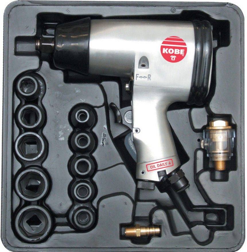 Kobe Air Impact Wrench, 1/2in. Drive, 380Nm- IWS500 - Red Line