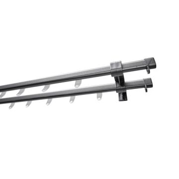 Curtain Track C steel Double Metallic Grey 3.0m