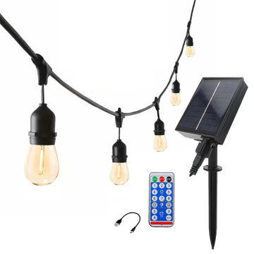 10x Dimmable Solar Globe Lights (5m, with Remote)
