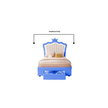 Dark Blue Crown headboard Single