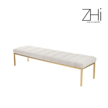 Luxe Boucle Upholstered Bench