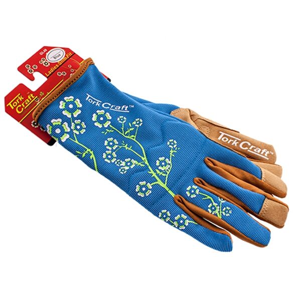 Ladies Slim Fit Garden Gloves Blue X-Small