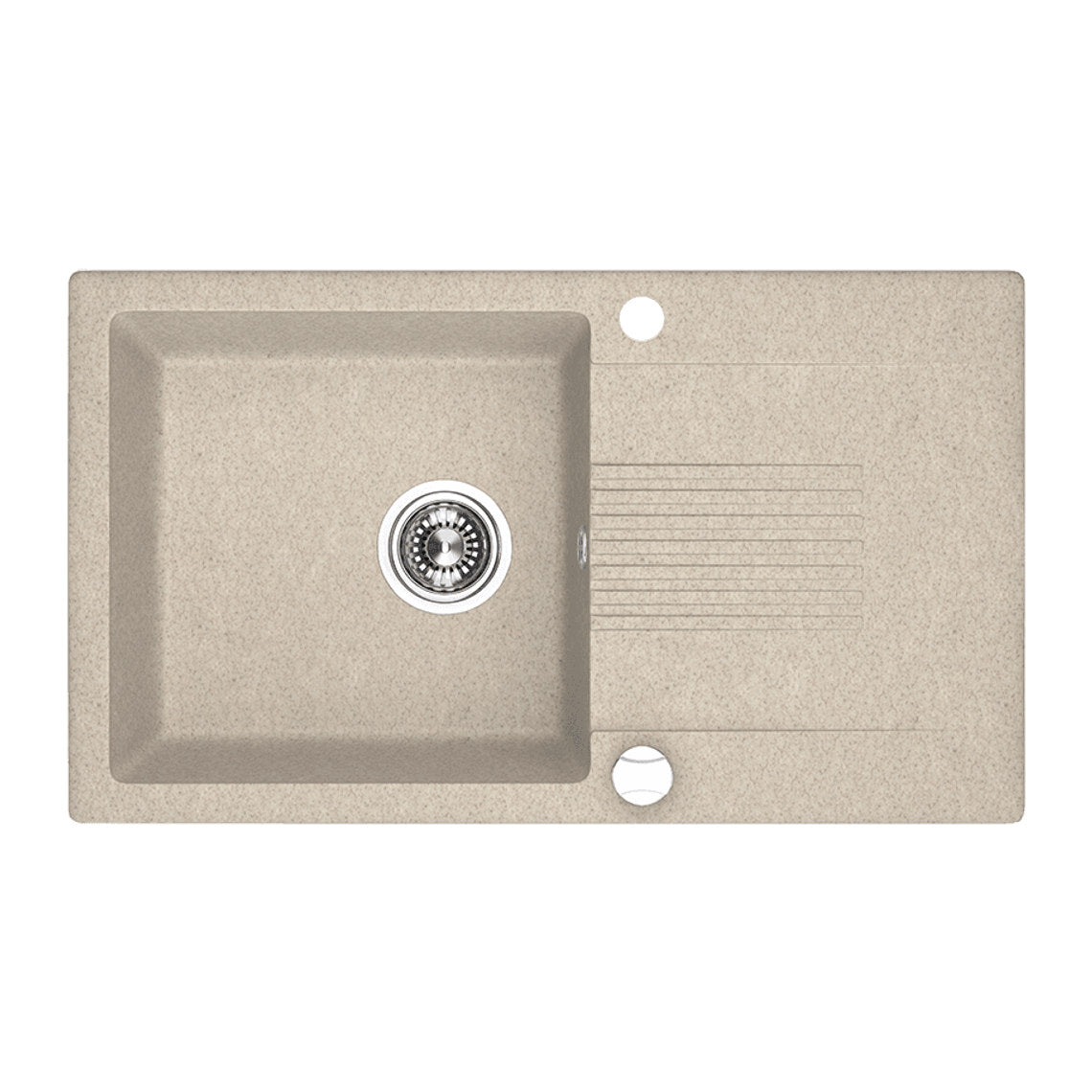 Laveo Celia 760 Granite Composite Kitchen Sink 1 Bowl with Drainer - Beige (Beach Sand)