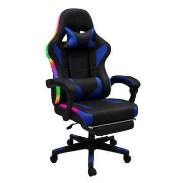 LED Lights Gaming Chair - Blue/Black
