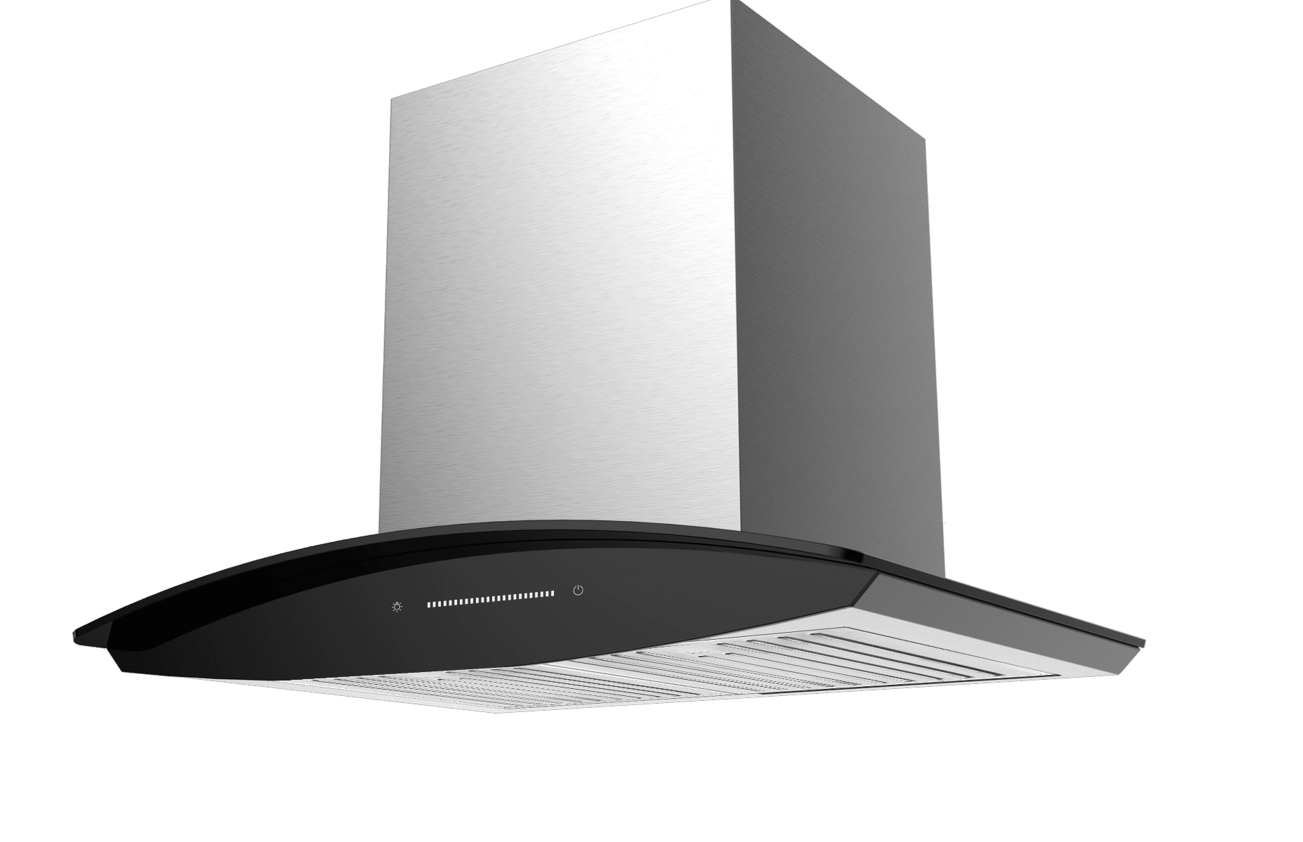 Falco 60Cm Curved Glass S/Steel Chimney Extractor FAL-6068