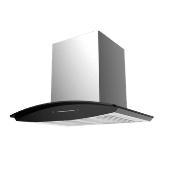Falco 60Cm Curved Glass S/Steel Chimney Extractor FAL-6068