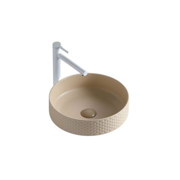 Counter top Ceramic Basin  / table top - Laurel - Khakhi Matt