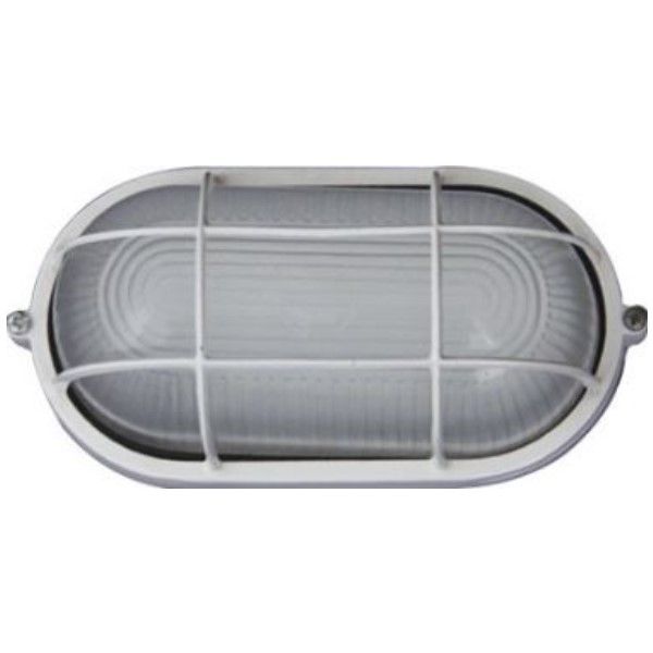 230VAC 6W White LED Cage Bulkhead 6000K 213x95x107mm IP54