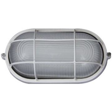 230VAC 6W White LED Cage Bulkhead 6000K 213x95x107mm IP54