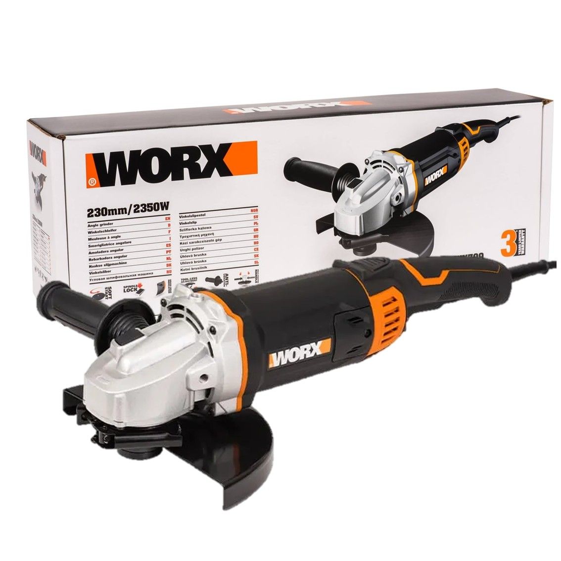 WORX Angle Grinder 230mm 2350W