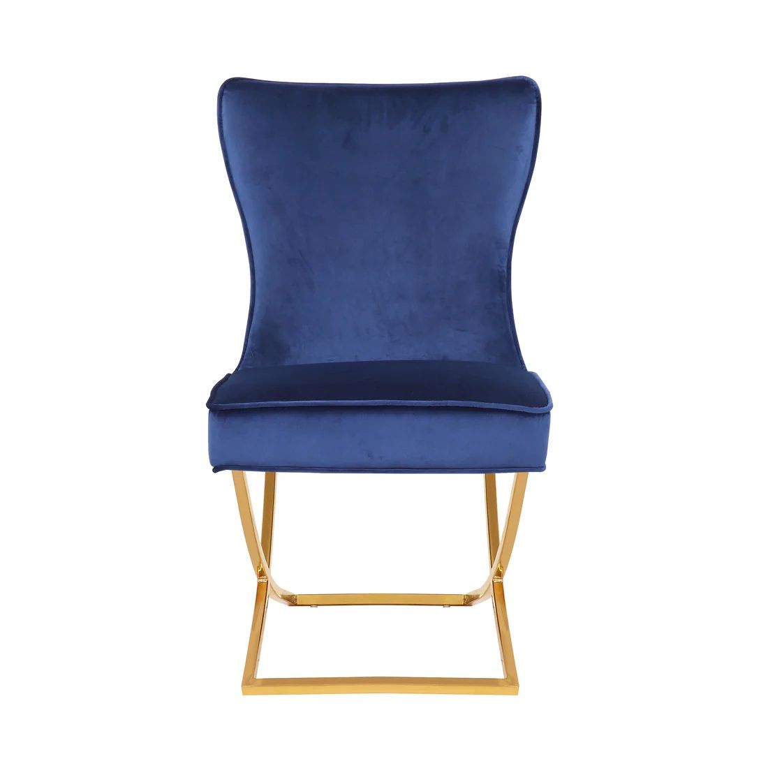 Daniela Velvet Dining Chair-Blue