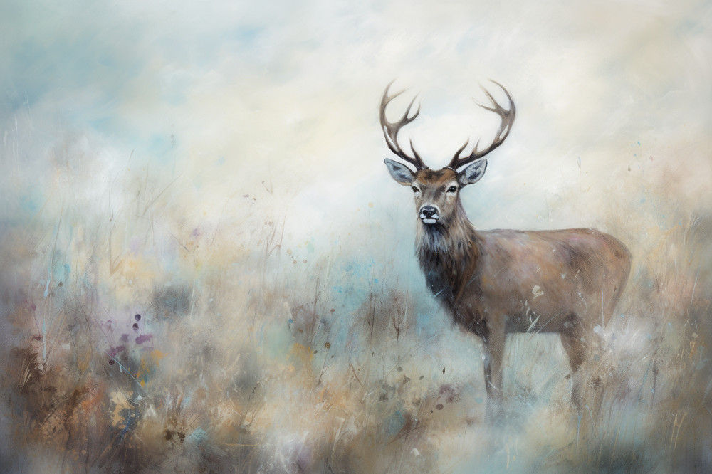 Canvas Wall Art - Soft Pastel Hues Delicate Brushstrokes  - A1106 - [120 x 80 cm]
