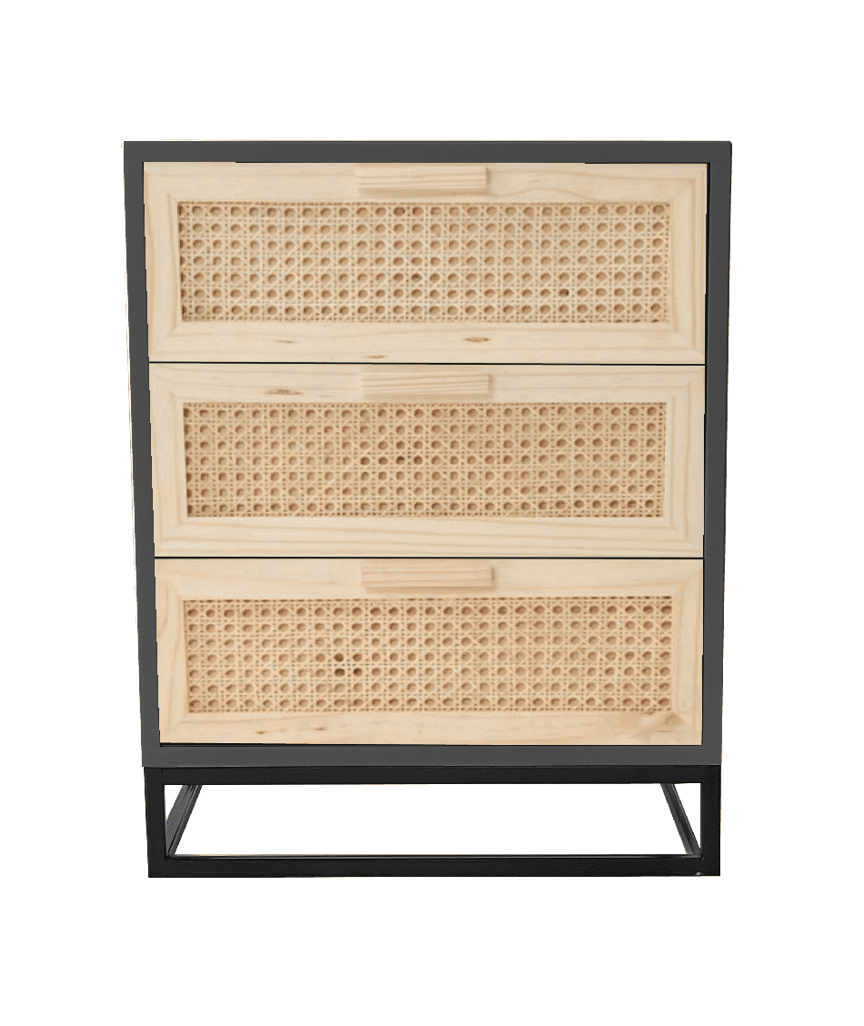 Delta 3 Drawer Pedestal - Black
