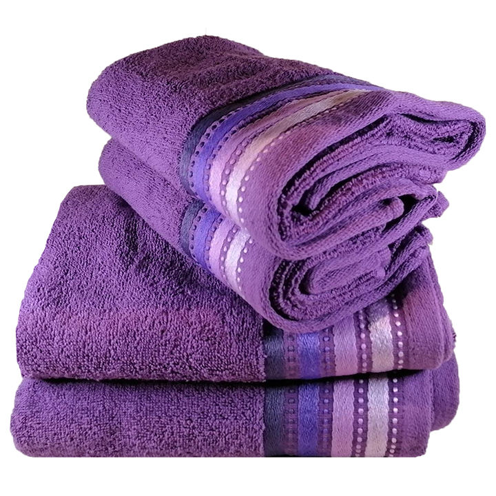 Royal Turkish Collection 450gsm 100 Cotton 2 Hand Towels, 2 Bath