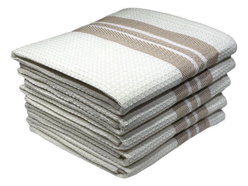 Bunty's Kitchen Towel - Design 2174 - 055x080cms - (05 Pc Pack) - Stripes - Pebble