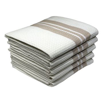 Bunty's Kitchen Towel - Design 2174 - 055x080cms - (05 Pc Pack) - Stripes - Pebble