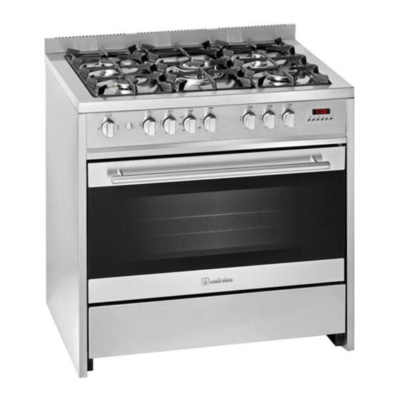 Meireles Kitchen Gas Stove 5 Burner With Electric Multifunction Stove Oven 90Cm Stainless Steel G90 Sp Xn