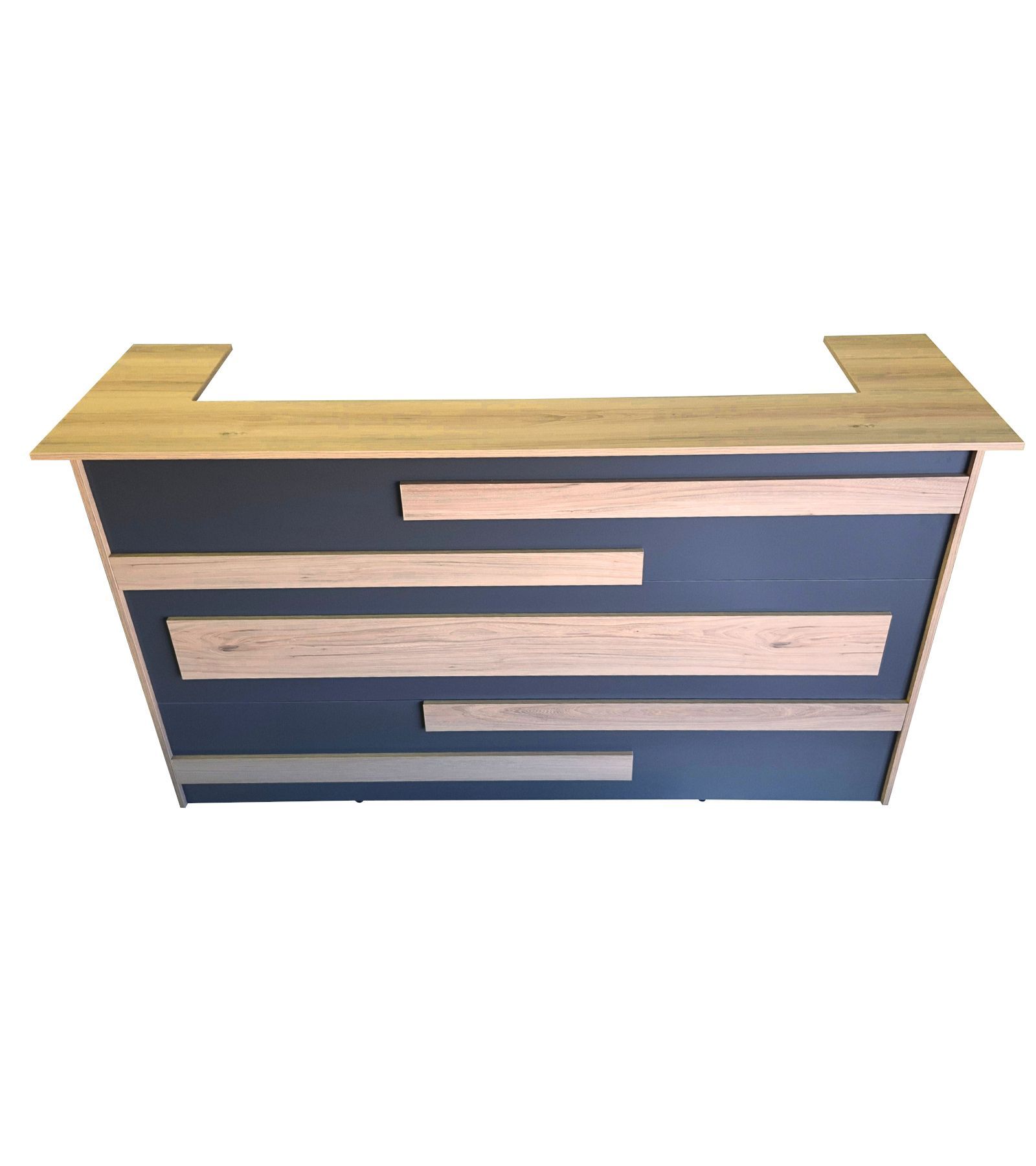 Windsor Reception Desk 180cm - Sahara & Storm Grey