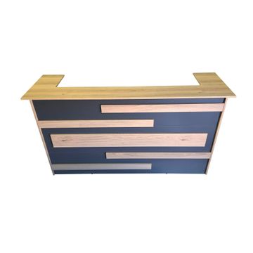 Windsor Reception Desk 180cm - Sahara & Storm Grey