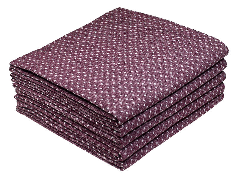 Bunty's Kitchen Towel - Design 2605 - 048x076cms - (05 Pc Pack) - Patterns - Burgandy