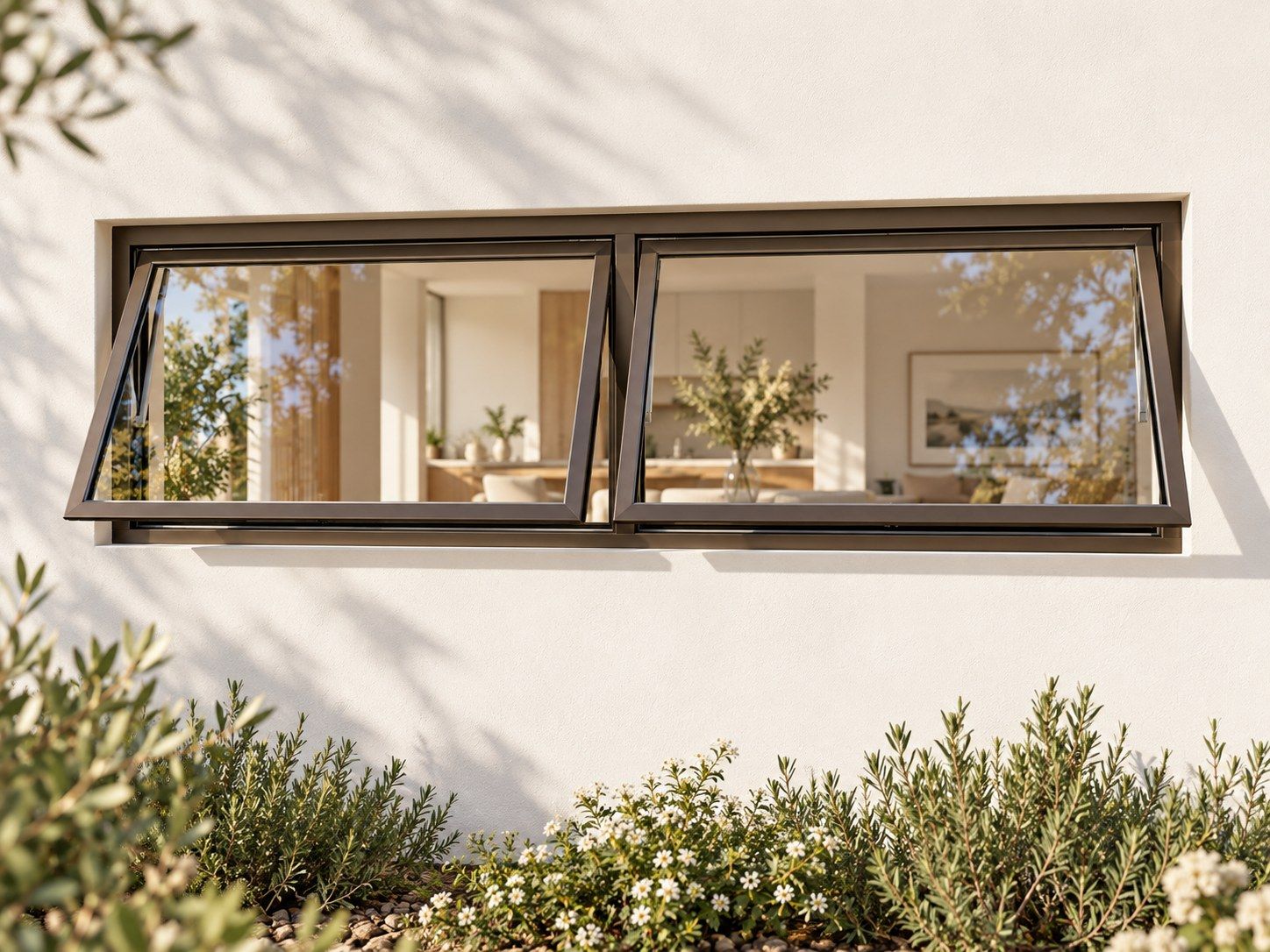 Kenzo Premium Top-Hung Aluminium Window - Bronze, 1200 400 mm, Two Side ...