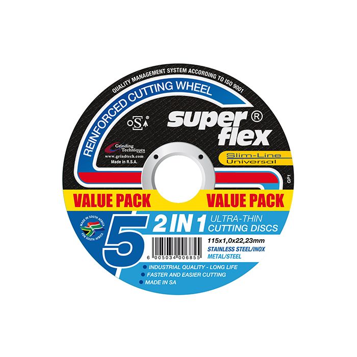 Superflex - Cutting Disc Steel 115X1mm 5Pack Superf