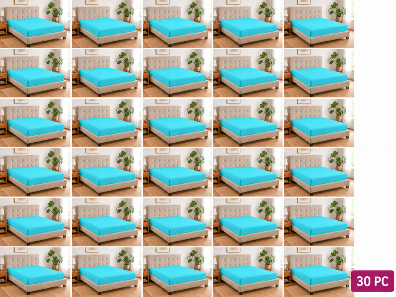 Everyday Collection Fitted Sheet - 90GSM - Peacock Blue - King XL (30pc)