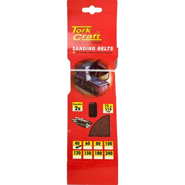 Sanding Belt 75 X 510Mm 40Grit 2/Pack