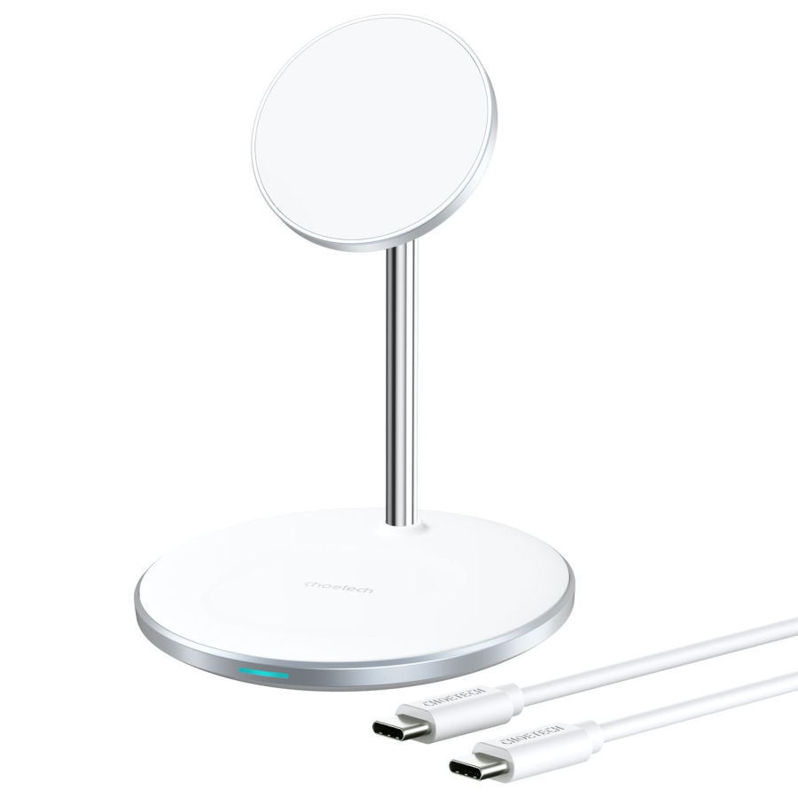 Choetech T581F 2 In 1 Magnetic Charger 15W-White
