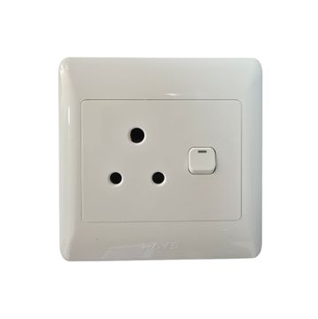 PAYS Single Wall Plug Socket 4x4 16A 250V - White