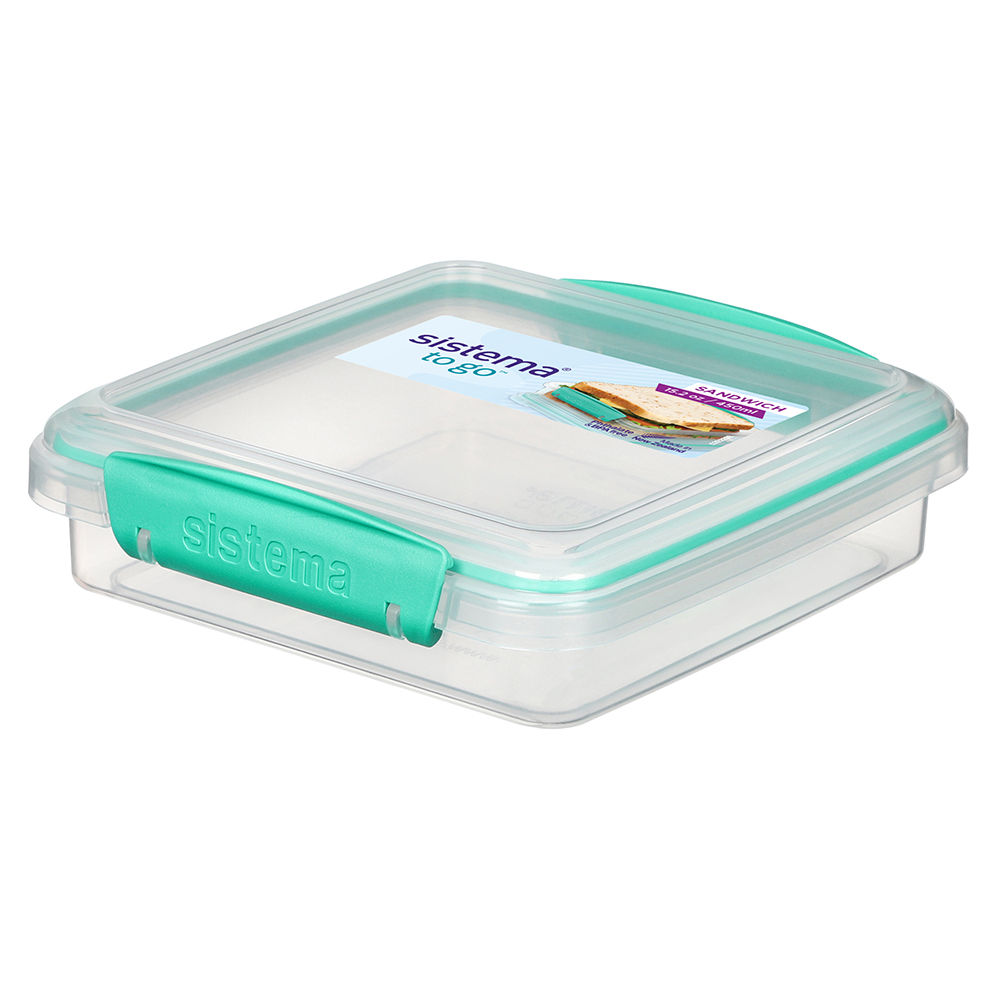 Sistema 450ml Sandwich Box To Go-Teal