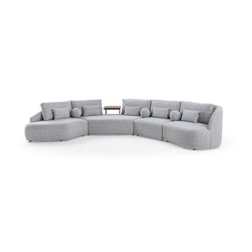 6 Seater Milano Curve Bouclé Sofa