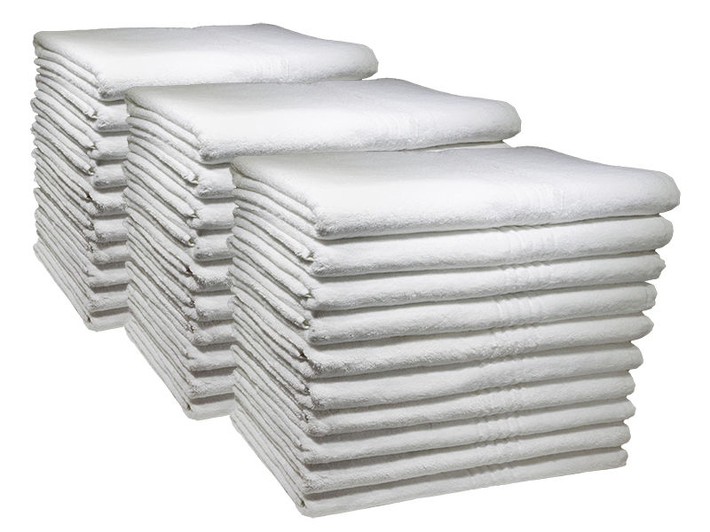 Bunty's Hotel Collection 600GSM 70x140cms Bath Towels - 30 Pc Pack - Optical White