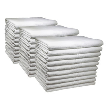 Bunty's Hotel Collection 600GSM 70x140cms Bath Towels - 30 Pc Pack - Optical White