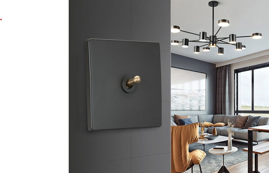 Classic Grey with Brass Toggle, 1 Lever