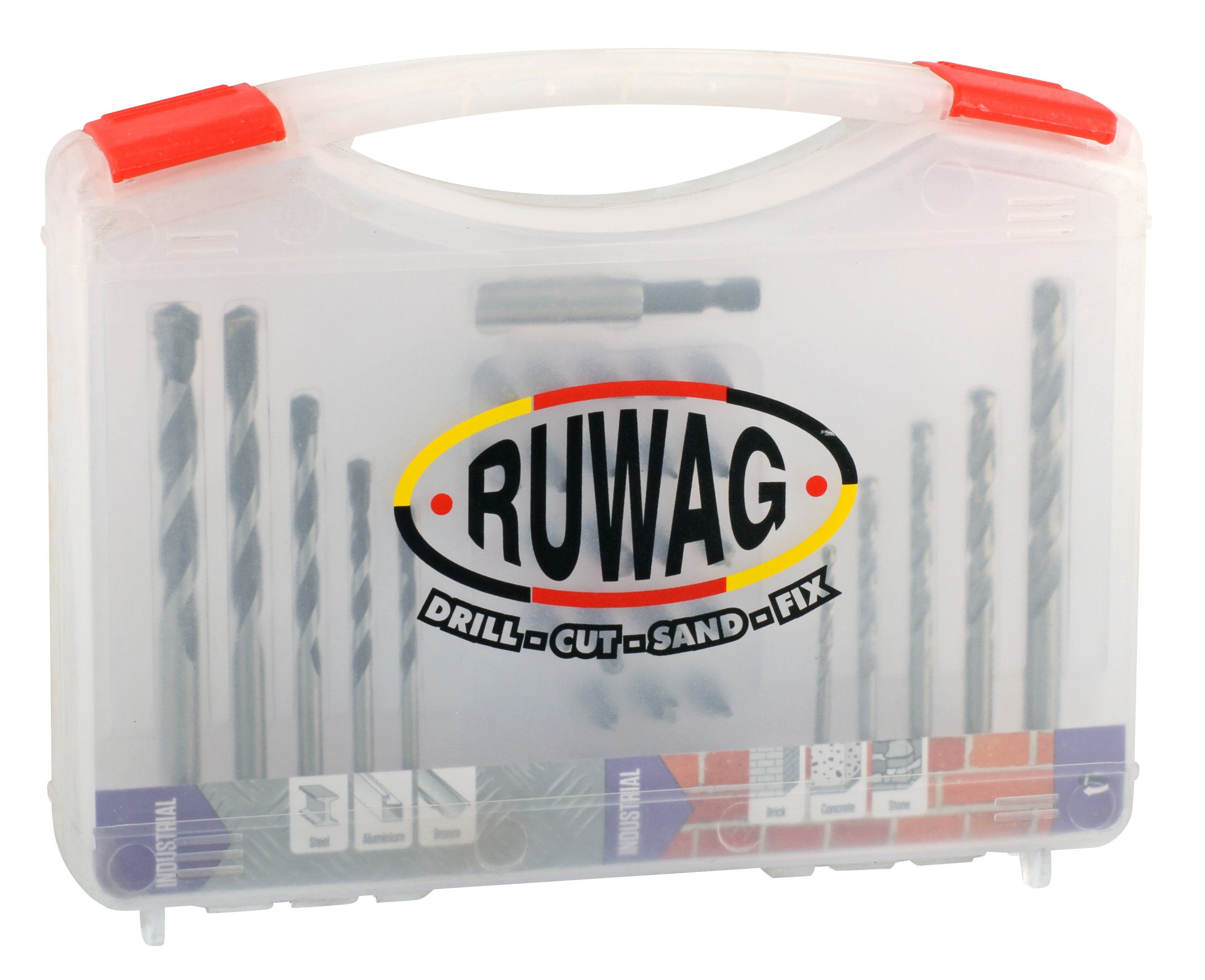 RUWAG 35 Piece Combo Drill Bit Set: Industrial Metal/Concrete/Power Bit