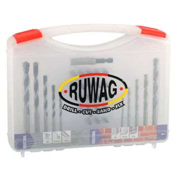 RUWAG 35 Piece Combo Drill Bit Set: Industrial Metal/Concrete/Power Bit