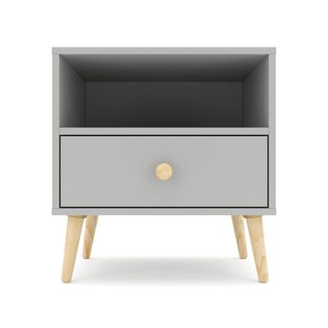 BAM! Impression One Drawer Bedside Table - Dunblane Grey