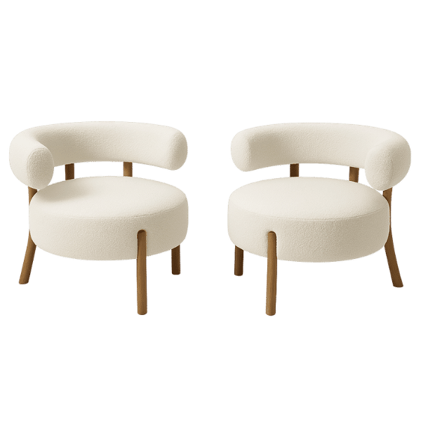 Tutu Duo – Set of 2 Bouclé Accent Chairs