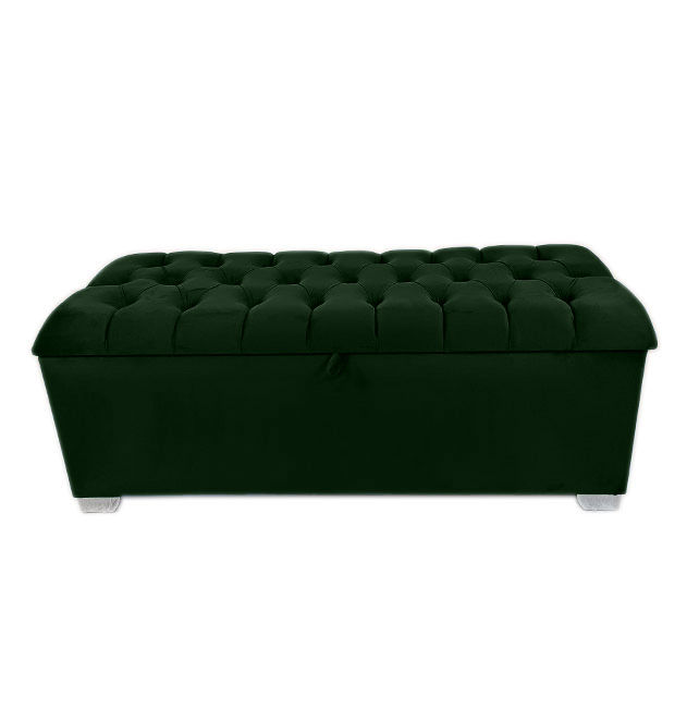 Designer Concepts Connor Storage Box - Medium- King - Emerald Green