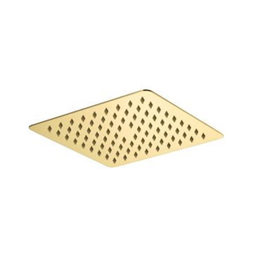 Devario Premio Shower Head Square 250mm Stainless Steel- Brushed Gold