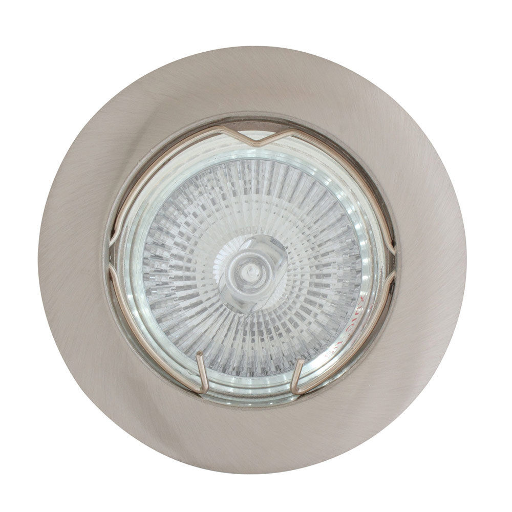 Eurolux - Straight Curved Rim - Downlight - Satin Chrome - 6 Pack