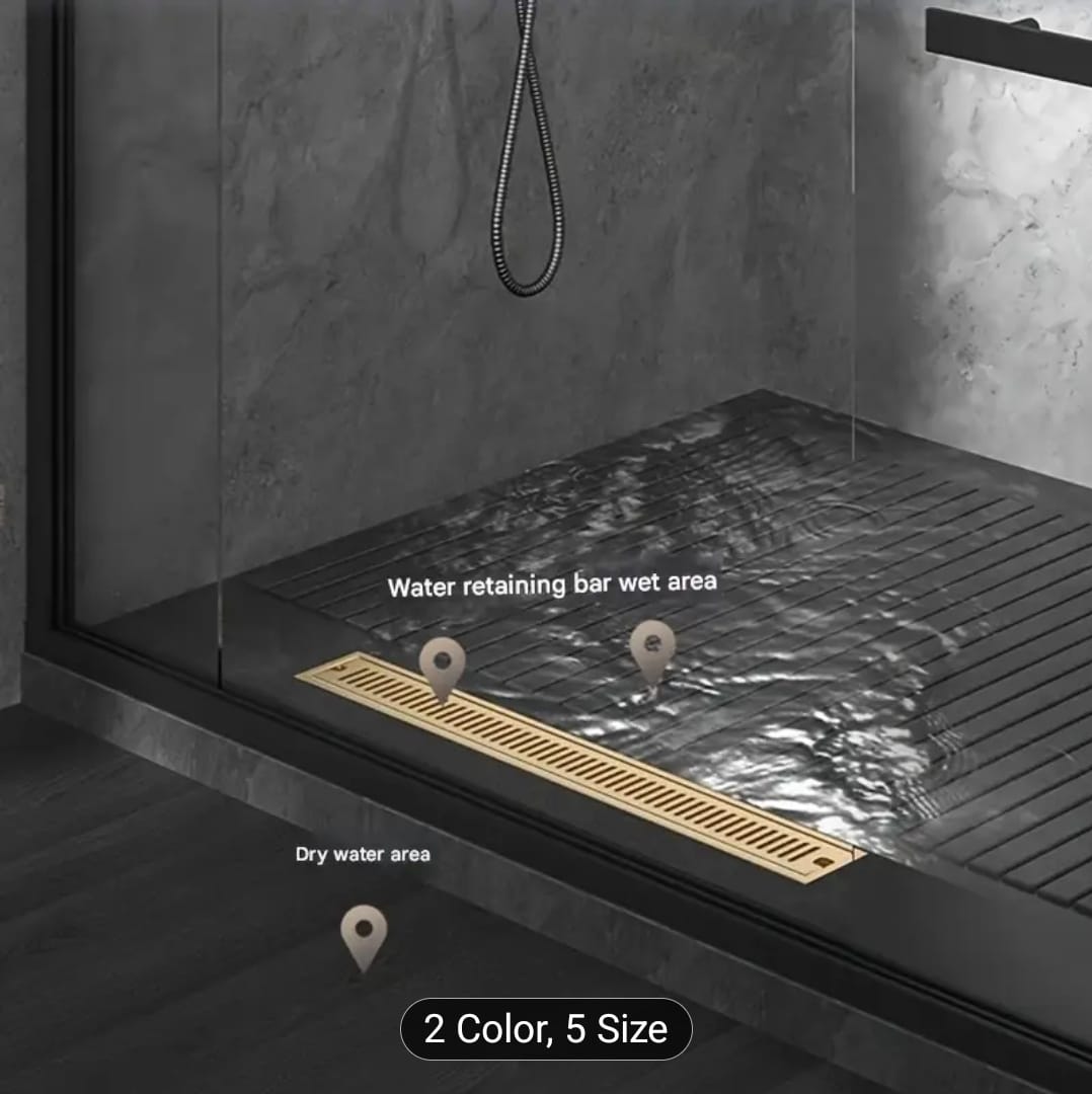 HOMZ GOLD 40CM SHOWER TRAP SUS304 STAINLESS STEEL